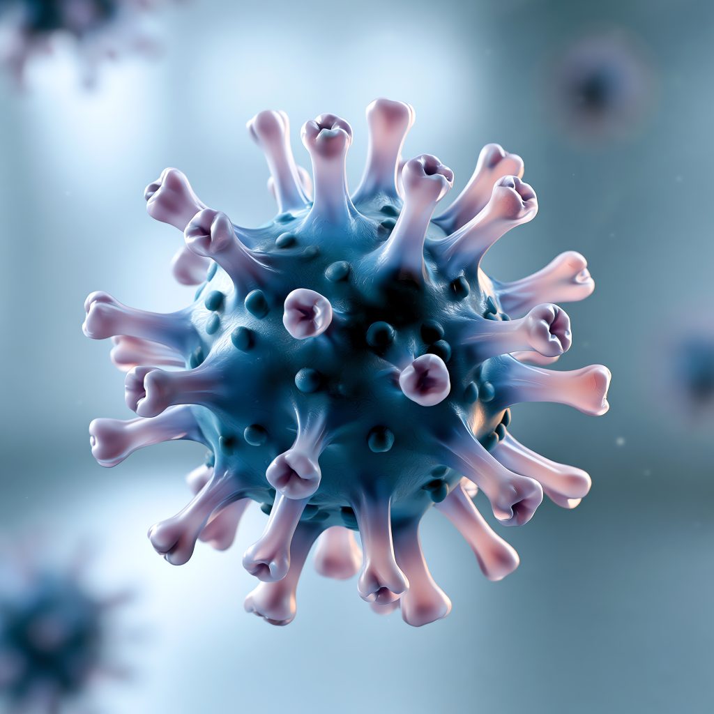 virus illustration, AI generated image